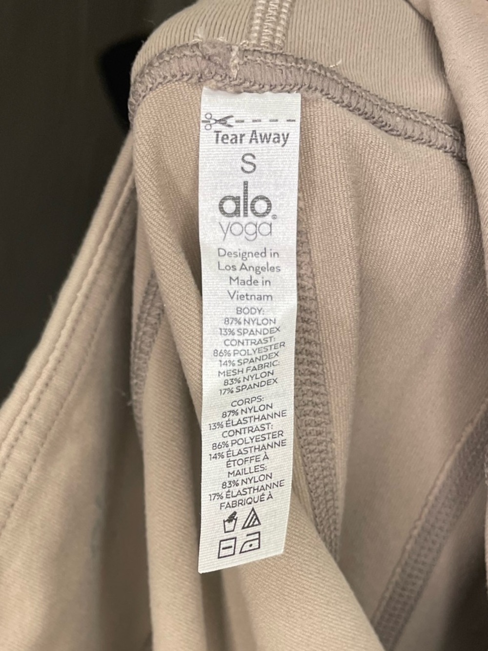 ALO Yoga Sand Gravel Moto Leggings - Neutral Tan - Picture 6 of 12